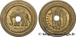 JETONS MACHINES Å SOUS ET ARCADES 10 Centimes Bon à consommer Éléphant 