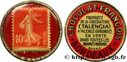 CHOCOLAT FRANCOIS Timbre 10 Centimes BORDEAUX