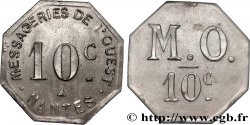 TRANSPORTS (TRAINS, BUS, TRAMWAYS, BATEAUX...) 10 Centimes - Messageries de l’Ouest Nantes