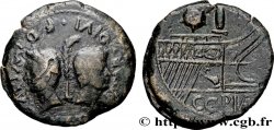 LUGDUNUM - LYON - JULES CÉSAR ET OCTAVE Dupondius
