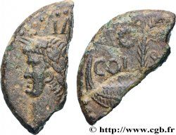 NEMAUSUS - NÎMES Dupondius COL NEM (as), coupé en deux