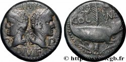 NEMAUSUS - NÎMES - AUGUSTE et AGRIPPA Dupondius COL NEM (as)