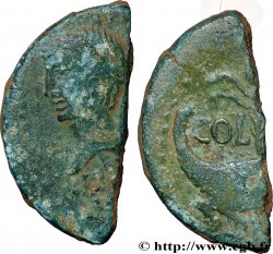 NEMAUSUS - NÎMES Dupondius COL NEM (as), coupé en deux