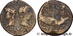 NEMAUSUS - NIMES - AUGUSTUS and AGRIPPA Dupondius COL NEM (as)