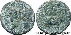 AUGUSTUS and AGRIPPA Dupondius COL NEM (as)