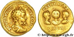 SEPTIMIUS SEVERUS, JULIA DOMNA CARACALLA and GETA Aureus VF