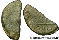 LUGDUNUM - LYONS - OCTAVIANO y JULIUS CAESAR Dupondius