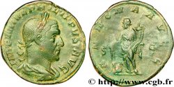 PHILIPPE Ier L&nbsp;ARABE Sesterce SUP/TTB+