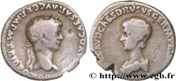 CLAUDIUS AND NERO CAESAR Denier XF