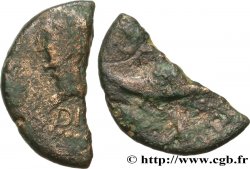 NEMAUSUS - NÎMES - AUGUSTE et AGRIPPA Dupondius NEM COL - coupé en deux