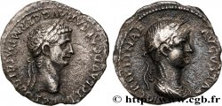 CLAUDIUS AND AGRIPPINA THE YOUNGER Denier XF