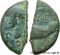 NEMAUSUS - NÎMES - AUGUSTE et AGRIPPA Dupondius COL NEM (as), coupé TB+
