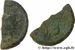 LUGDUNUM - LYON - OCTAVE ET JULES CÉSAR Dupondius coupé en deux