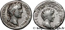 ANTONINUS PIUS and MARCUS AURELIUS CAESAR Denier XF