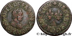 LOUIS XIII LE JUSTE Denier tournois, buste lauré avec petit col plat rabbatu 1616 Paris TTB+
