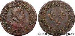 LOUIS XIII Double tournois, type 2 de Paris 1625 Paris