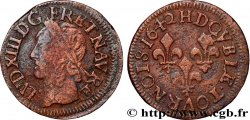 LOUIS XIII Double tournois, type de Warin 1642 La Rochelle