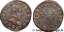 HENRI III Double tournois, type de Poitiers 1586 Poitiers