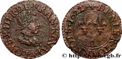 LOUIS XIII LE JUSTE Denier tournois, type 3 1622 Paris