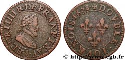 HENRY IV Double tournois, 2e type de Paris (légende française) 1608 Paris