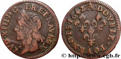 LOUIS XIII Double tournois, type de Warin 1642 Corbeil