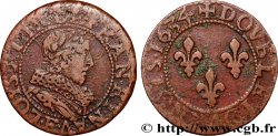 LOUIS XIII  Double tournois, 1er type de Tours 1634 Tours