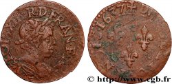 LOUIS XIII  Double tournois, type 8 1637 Tours