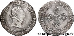 HENRI III Franc au col plat 1578 Poitiers TTB/TTB+