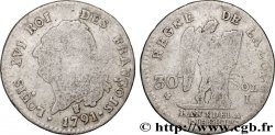 LOUIS XVI 30 sols dit  au génie , type FRANÇOIS 1791 Limoges