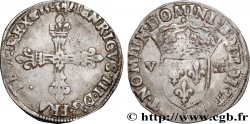 HENRY III Huitième d écu, croix de face 1583 Paris