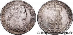 LOUIS XV DIT LE BIEN AIMÉ Écu de Navarre 1718 Toulouse TTB+/TTB