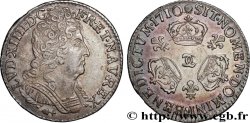 LOUIS XIV  THE SUN KING  Dixième d écu aux trois couronnes 1710 Besançon MBC+/EBC