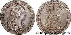 LOUIS XV DIT LE BIEN AIMÉ Demi-écu à l’écu écartelé de France et de Navarre 1719 Grenoble