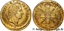 LOUIS XIV  THE SUN KING  Louis d’or aux huit L et aux insignes 1702 Bourges