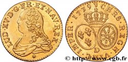 LOUIS XV DIT LE BIEN AIMÉ Louis d or aux écus ovales, buste habillé 1739 Lyon SUP