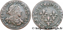 LOUIS XIII LE JUSTE Double tournois au grand buste viril drapé 1638 Ateliers de l’axe Loire-Rhône TB+/TTB