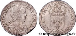 LOUIS XIV  THE SUN KING  Demi-écu, portrait à la mèche longue 1653 Arras MBC+/EBC