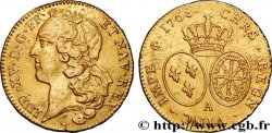 LOUIS XV DIT LE BIEN AIMÉ Double louis d’or aux écus ovales, tête ceinte d’un bandeau 1768 Paris