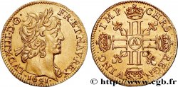 LOUIS XIII LE JUSTE Demi-louis d or aux huit L (effigie de Jean Warin) 1641 Paris SUP