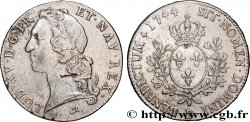 LOUIS XV DIT LE BIEN AIMÉ Écu aux branches d’olivier, tête ceinte d’un bandeau 1744 Rouen