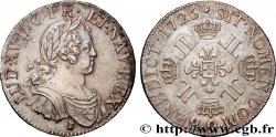 LOUIS XV  THE WELL-BELOVED  Écu à la croix fleurdelisée couronnée et aux huit L 1725 Rennes MBC+