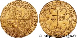 HENRY VI DE LANCASTRE - ROI DE FRANCE (1422-1453) - ROI D ANGLETERRE (1422-1461) et (1470-1471) Salut d or s.m. Saint-Lô TTB+