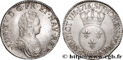 LOUIS XV  THE WELL-BELOVED  Écu vertugadin 1716 Lille MBC+/EBC