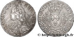 LOUIS XV  THE WELL-BELOVED  Écu aux branches d olivier, buste habillé 1732 Lyon MBC+
