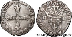 CHARLES X, CARDINAL DE BOURBON Teston à la tête nue, 1er type 1597 Nantes