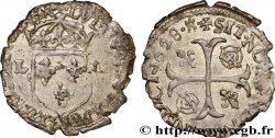LOUIS XIII  Douzain, à la croix cantonnée de deux lis et de deux couronnes (émission protestante) 1628 Nîmes BC+/MBC+