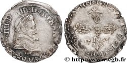 HENRY IV Quart de franc, 1er type de Béarn 1595 Morlaàs MBC/BC+