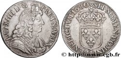LOUIS XIV  THE SUN KING  Demi-écu, portrait à la cravate courte 1680 Paris MBC