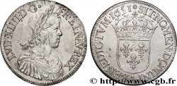 LOUIS XIV LE GRAND OU LE ROI SOLEIL Écu, portrait à la mèche longue 1651 Paris