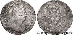LOUIS XIV LE GRAND OU LE ROI SOLEIL Demi-écu aux insignes 1702 Aix-en-Provence